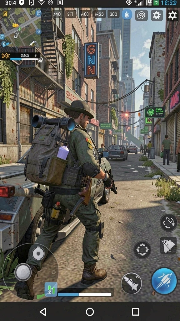 Screenshot menunjukkan tampilan grafis yang mengesankan dari ADAM77.
