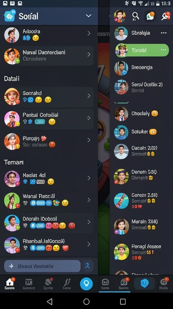 Interface intuitif yang memudahkan navigasi game.