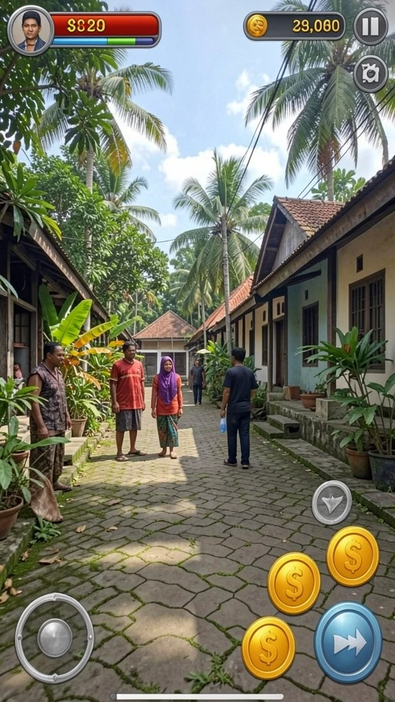 Momen kompetisi seru dengan pemain lain.