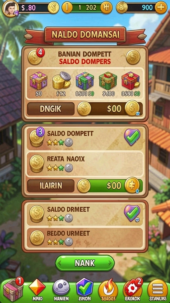 Tampilan menu utama yang menarik dan mudah dipahami.