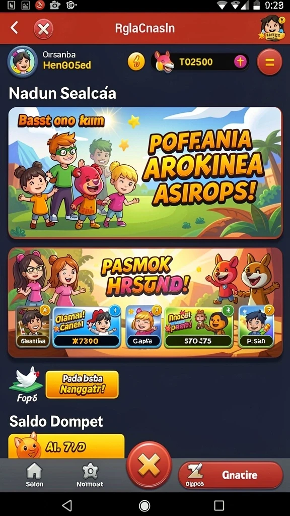 Grafik dunia fantasi yang memukau dan penuh warna.