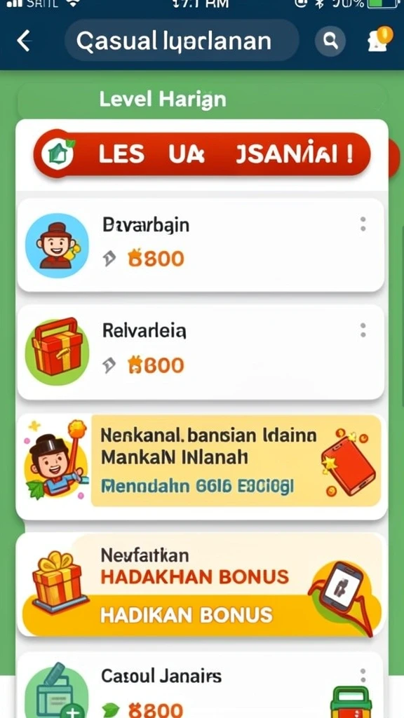 Contoh level yang menantang dalam GENDUT188.