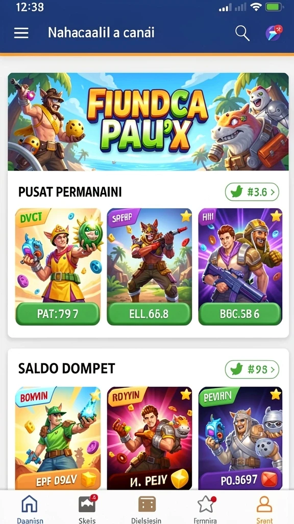 Tampilan karakter yang menarik dan penuh warna.