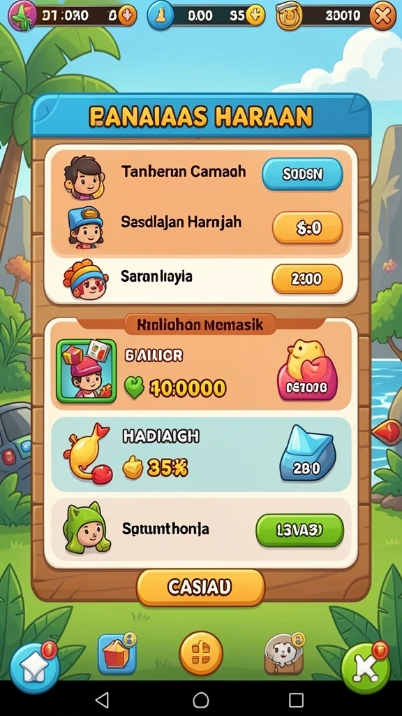 Sistem hadiah yang menguntungkan pemain di setiap level.