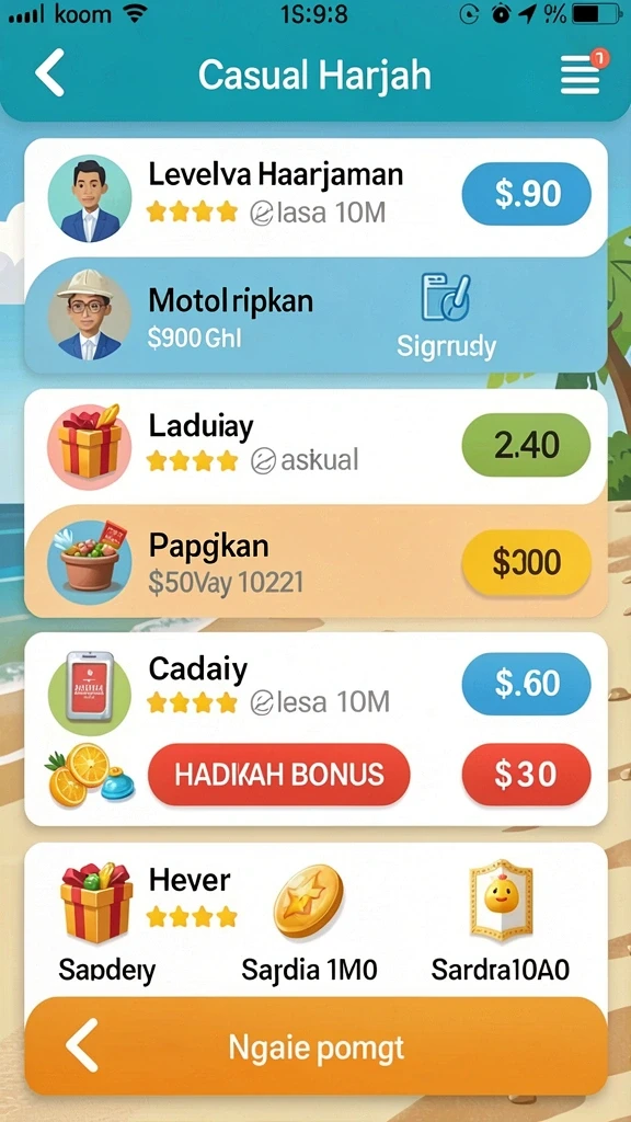 Screenshot ketiga menunjukkan berbagai pilihan permainan yang tersedia di LAWAS777.