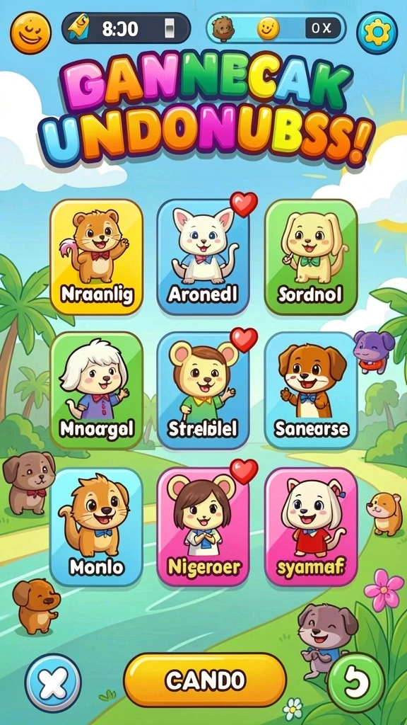 Screenshot 1 menunjukkan karakter utama dalam aksi.