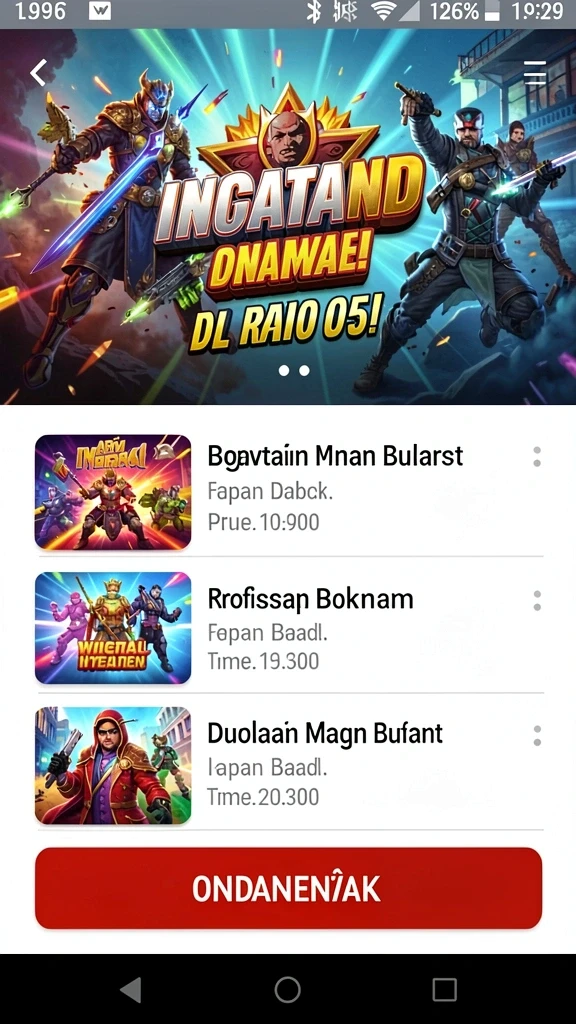 Tampilan menu utama yang menawan dan interaktif.
