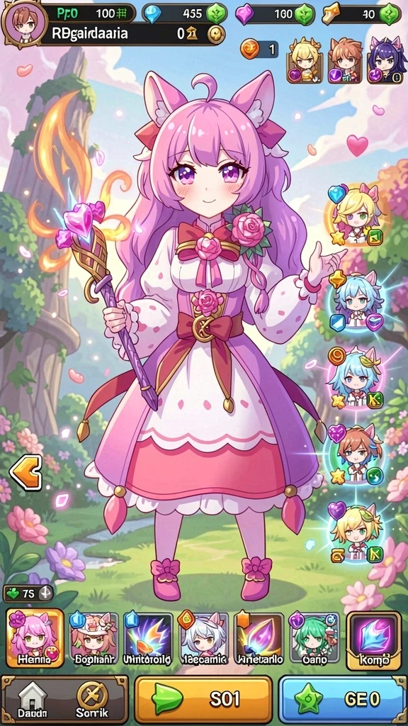 Visual menarik dengan latar belakang fantastis dalam game.