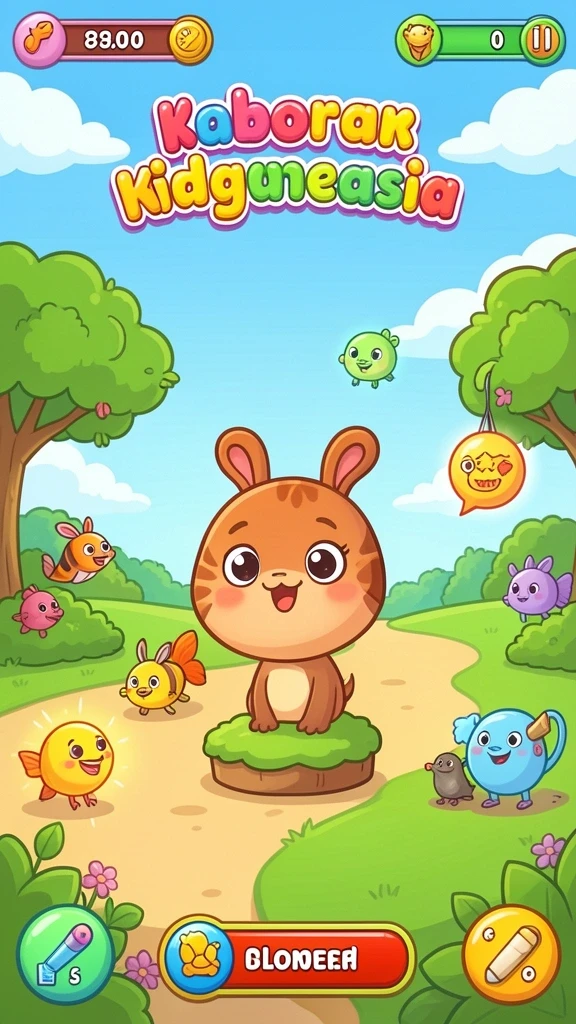Tampilan awal game dengan desain menarik.
